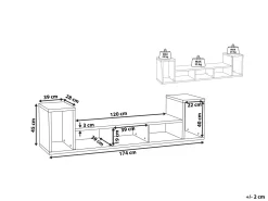 Hot Beliani Tv-Taso 5 Hyllya Vaalea Puu Cordoba