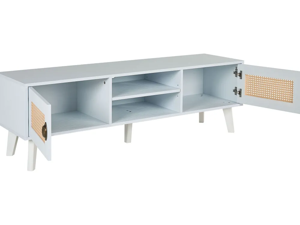 Best Beliani Tv-Taso 2 Kaappia 2 Hyllya Luonnonvalkoinen Parton