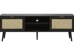 Cheap Beliani Tv-Taso 2 Kaappia 2 Hyllya Musta Opoco