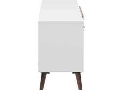 Hot Beliani Tv-Taso 2 Kaappia 4 Hyllya Valkoinen/Tumma Puu Alloa