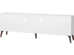 Hot Beliani Tv-Taso 2 Kaappia 4 Hyllya Valkoinen/Tumma Puu Alloa