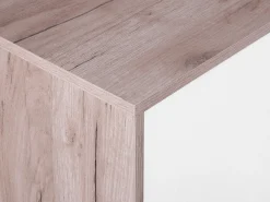 Säilytys<Beliani Tv-Taso 2 Kaappia 2 Hyllya Vaalea Puu/Valkoinen Lincoln