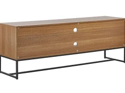 Säilytys<Beliani Tv-Taso 2 Kaappia 2 Hyllya Vaalea Puu/Valkoinen Nueva