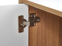 Säilytys<Beliani Tv-Taso 2 Kaappia 2 Hyllya Vaalea Puu/Valkoinen Nueva