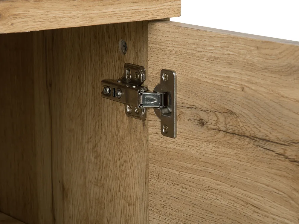 Säilytys<Beliani Tv-Taso 2 Kaappia Hylly Vaalea Puu Timber