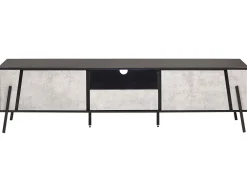 Säilytys<Beliani Tv-Taso 2 Kaappia Laatikko Vaaleanharmaa/Musta Blackpool