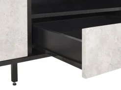 Säilytys<Beliani Tv-Taso 2 Kaappia Laatikko Vaaleanharmaa/Musta Blackpool