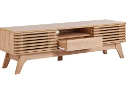 Cheap Beliani Tv-Taso 2 Kaappia Laatikko Vaalea Puu Detroit