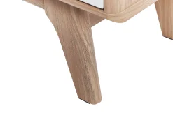 Säilytys<Beliani Tv-Taso 2 Kaappia Laatikko Vaalea Puu/Valkoinen Eerie