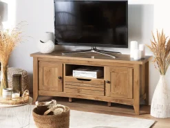 Säilytys<Beliani Tv-Taso 2 Kaappia Laatikko Vaalea Puu Agora