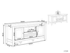 Säilytys<Beliani Tv-Taso 2 Kaappia Laatikko Vaalea Puu Agora