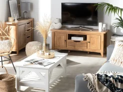 Säilytys<Beliani Tv-Taso 2 Kaappia Laatikko Vaalea Puu Agora