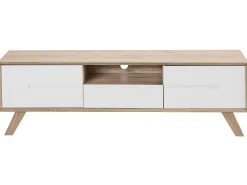 Säilytys<Beliani Tv-Taso 2 Kaappia Laatikko Vaalea Puu/Valkoinen Forester