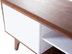 Hot Beliani Tv-Taso 2 Kaappia Tumma Puu/Valkoinen Rochester