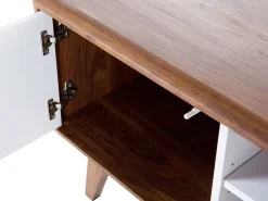 Hot Beliani Tv-Taso 2 Kaappia Tumma Puu/Valkoinen Rochester