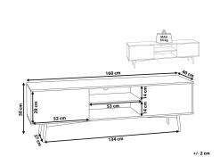 Säilytys<Beliani Tv-Taso 2 Kaappia Vaalea Puu Torvi