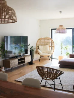 Säilytys<Beliani Tv-Taso 2 Kaappia Vaalea Puu Torvi