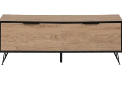 Säilytys<Beliani Tv-Taso 2 Kaappia Vaalea Puu/Musta Halston