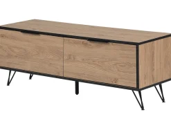 Säilytys<Beliani Tv-Taso 2 Kaappia Vaalea Puu/Musta Halston