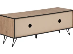 Säilytys<Beliani Tv-Taso 2 Kaappia Vaalea Puu/Musta Halston