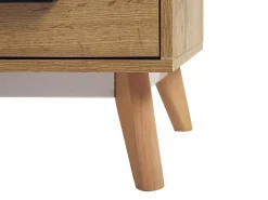 Cheap Beliani Tv-Taso 4 Laatikkoa 2 Hyllya Vaalea Puu Florida