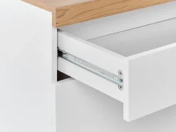 Cheap Beliani Tv-Taso 4 Laatikkoa 2 Hyllya Valkoinen/Vaalea Puu Cheval