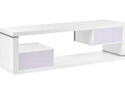 Best Sale Beliani Tv-Taso 2 Laatikkoa Hylly Valkoinen/Musta Spokan