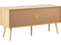 Säilytys<Beliani Tv-Taso 4 Laatikkoa Hylly Vaalea Puu Perote