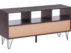 Fashion Beliani Tv-Taso 3 Laatikkoa Tumma Puu/Valkoinen Foston