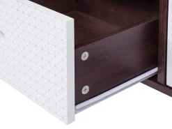 Fashion Beliani Tv-Taso 3 Laatikkoa Tumma Puu/Valkoinen Foston