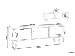 Sale Beliani Tv-Taso 3 Ovea Valkoinen Indiana