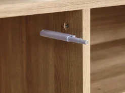 Säilytys<Beliani Tv-Taso Kaappi 3 Hyllya Vaalea Puu/Harmaa Moines