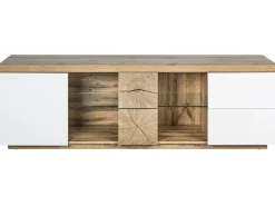 Cheap Beliani Tv-Taso Kaappi 2 Laatikkoa Vaalea Puu/Valkoinen Farada