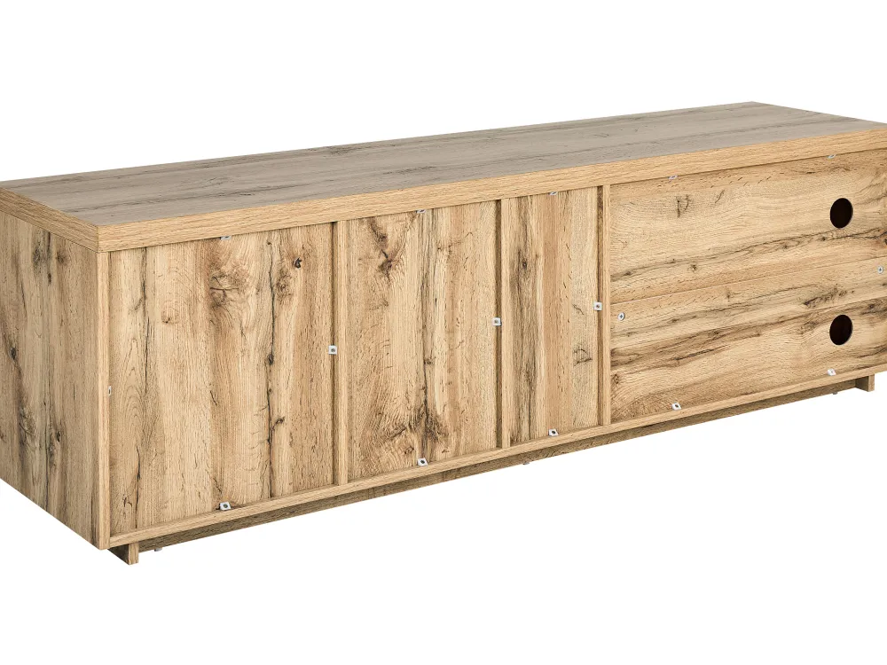 Cheap Beliani Tv-Taso Kaappi 2 Laatikkoa Vaalea Puu/Valkoinen Farada