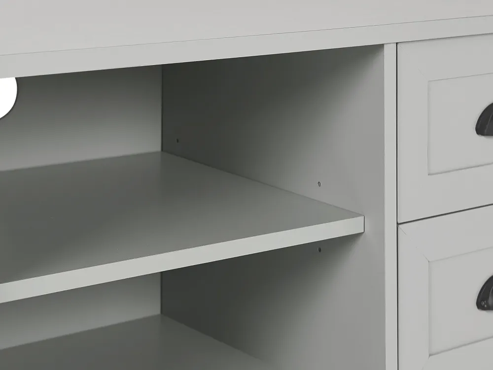 Discount Beliani Tv-Taso Kaappi 2 Laatikkoa Vaaleanharmaa Honolulu