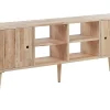 Best Beliani Tv-Taso Kumipuu 2 Kaappia 4 Hyllya Vaalea Puu Chandler