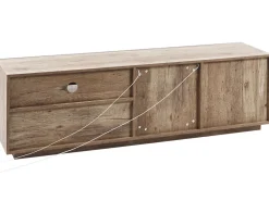 Cheap Beliani Tv-Taso Led-Valo Kaappi Laatikko Vaalea Puu/Musta Marana