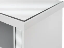 Säilytys<Beliani Tv-Taso Peililasi 2 Laatikkoa Hopea Nicea