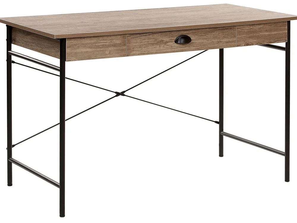 Shop Beliani Tyohuonesetti 2 Osaa Tumma Puu/Musta Foster/Casco