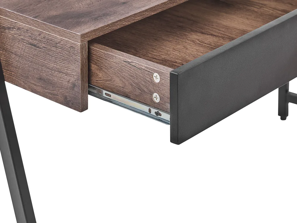 Säilytys<Beliani Tyohuonesetti 2 Osaa Tumma Puu/Musta Foster/Harwich