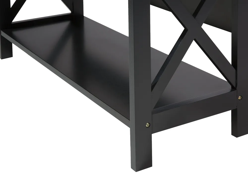 Säilytys<Beliani Tyohuonesetti 2 Osaa Tumma Puu/Musta Foster/Harwich