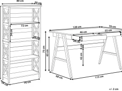 Säilytys<Beliani Tyohuonesetti 2 Osaa Tumma Puu/Musta Foster/Sheslay