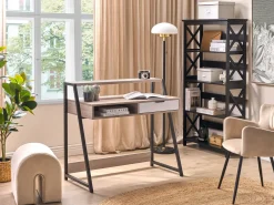 Cheap Beliani Tyohuonesetti 2 Osaa Vaalea Puu/Musta Foster/Calvin