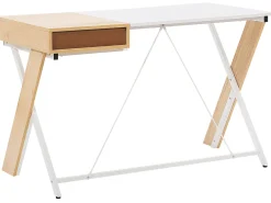 New Beliani Tyohuonesetti 2 Osaa Vaalea Puu/Valkoinen Foster/Hamden