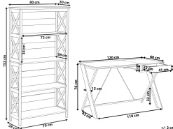 New Beliani Tyohuonesetti 2 Osaa Vaalea Puu/Valkoinen Foster/Hamden