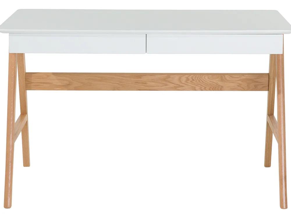 Säilytys<Beliani Tyohuonesetti 2 Osaa Valkoinen/Vaalea Puu Escalante/Sheslay