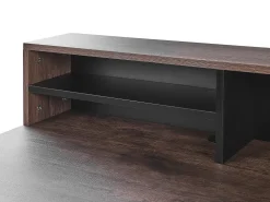 Flash Sale Beliani Tyopoyta 3 Hyllya Tumma Puu/Musta 100 X 50 Cm Harison