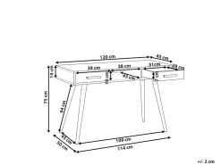 Lastenhuone<Beliani Tyopoyta 2 Laatikkoa Hylly Valkoinen/Harmaa 120 X 45 Cm Frisco