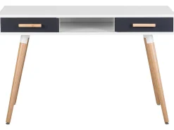 Lastenhuone<Beliani Tyopoyta 2 Laatikkoa Hylly Valkoinen/Harmaa 120 X 45 Cm Frisco