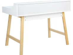 New Beliani Tyopoyta 2 Laatikkoa Hylly Valkoinen/Vaalea Puu 110 Cm Barie